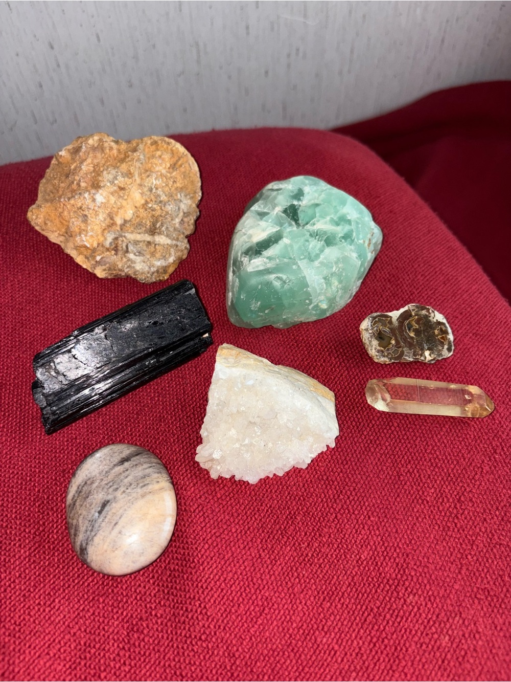 Crystal gemstone bundle fluorite tourmaline moonstone citrine thunderegg lot